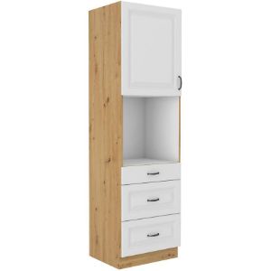 Paveikslėlis Virtuvinė spintelė Stilo balta matinė/artisan 60DPS-210 3S 1F