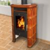 Bergamo II plieninių plytų viryklė goldbrown 7kw paveikslėlis