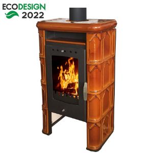 Paveikslėlis Bergamo II plieninių plytų viryklė goldbrown 7kw