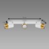 PUZON SPT GU10 3L WHITE/GOLD 04126 LS3 žibintas paveikslėlis