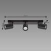 TENOR GU10 3L BLACK 04073 IP44 LS3 lempa paveikslėlis