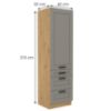 Virtuvinė spintelė Luna claygrey/artisan 60DKS-210 3S 1F paveikslėlis