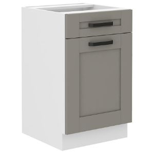 Paveikslėlis Virtuvės spintelė Luna claygrey/balta 50D 1F 1S BB Paveikslėlis Virtuvės spintelė Luna claygrey/balta 50D 1F 1S BB
