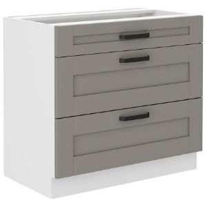 Paveikslėlis Virtuvės spintelė Luna claygrey/balta 80D 3S BB