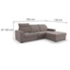 Kampinė sofa su miegamąja funkcija Bali Evolution 2 dešinėje pusėje paveikslėlis