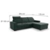Kampinė sofa su miegamąja funkcija Bali Evolution 10 dešinėje pusėje paveikslėlis