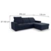Kampinė sofa su miegamąja funkcija Bali Evolution 12 dešinėje pusėje paveikslėlis