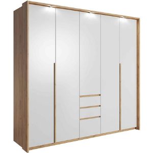 Paveikslėlis Spinta 230 cm + Led juostelė Balta/Craft