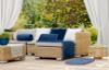 Užvalkalas pagalvei Velvet/57E 45x45 mėlynas linas 404627 paveikslėlis