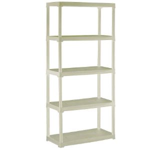 Paveikslėlis Plastikinis sandėliavimo stelažas T60/5E écru 176x80x40cm - 5 lentynos/30kg