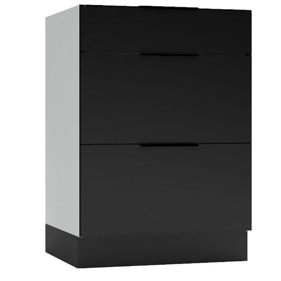 Virtuvinė spintelė Mina D60 S/3 juoda paveikslėlis