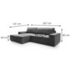 Kampinė sofa su miegamąja funkcija Faro M Poso 22 kairė pusė paveikslėlis