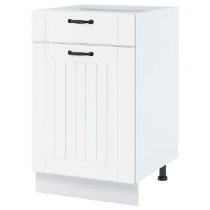 Virtuvės spintelė Lora ds5/1 balta + fr. balta bb paveikslėlis