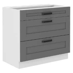 Paveikslėlis Virtuvinė spintelė Luna dustgrey/balta 80D 3S BB