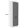 Virtuvinė spintelė Luna dustgrey/balta 60DK-210 2F paveikslėlis
