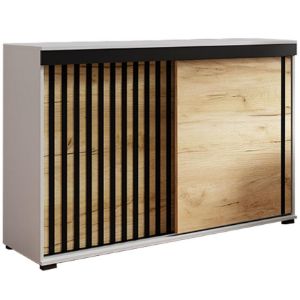 Rodyti išsamią informaciją apie Malani 140 komoda balta+craft+juoda Malani 140 komoda balta+craft+juoda paveikslėlis