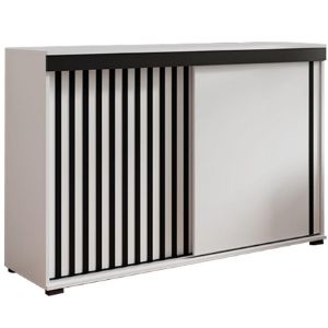 Rodyti išsamią informaciją apie Malani 140 komoda balta+juoda Malani 140 komoda balta+juoda paveikslėlis