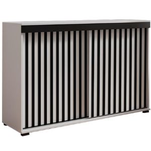 Rodyti išsamią informaciją apie Malani duplo 120 komoda balta+juoda Malani duplo 120 komoda balta+juoda paveikslėlis