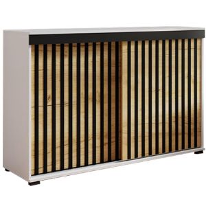 Rodyti išsamią informaciją apie Malani duplo 120 komoda balta+craft+juoda Malani duplo 120 komoda balta+craft+juoda paveikslėlis