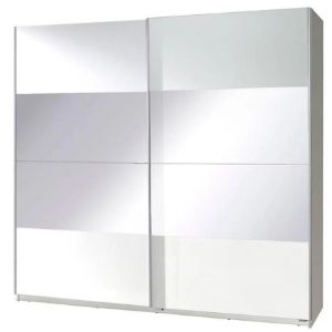 Paveikslėlis Spinta Twister 2 balta/veidrodis 225 cm
