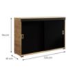 Komoda Retro 120 Craft/Black + Craft rankenos paveikslėlis