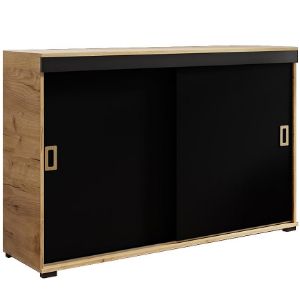 Paveikslėlis Komoda Retro 120 Craft/Black + Craft rankenos