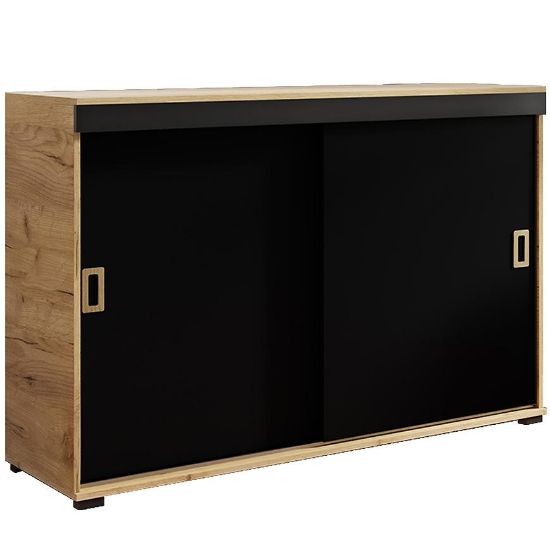 Komoda Retro 120 Craft/Black + Craft rankenos paveikslėlis
