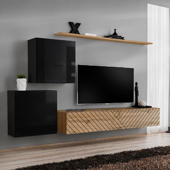 Vitrina Switch V Line Black/Wotan paveikslėlis