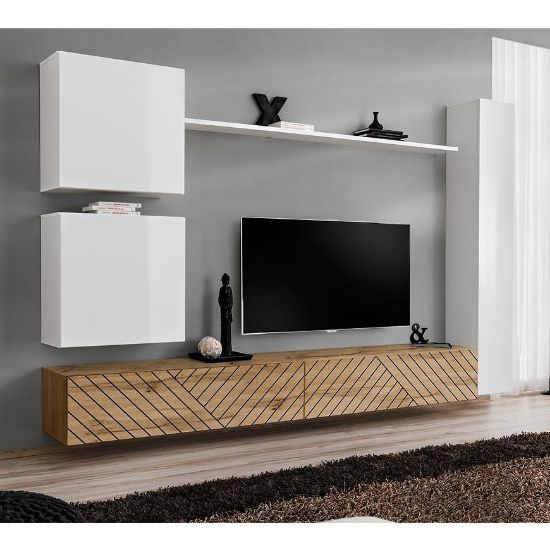 Vitrina Switch VIII Line Baltas/Wotan paveikslėlis