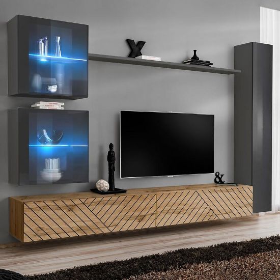 Vitrina Switch XVIII Line Grafitas/Wotan paveikslėlis