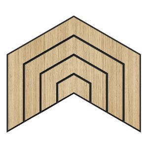 Paveikslėlis Frezuota plokštė Kupolinis ąžuolas MDF