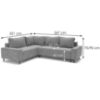 Kampinė sofa Havana Monolith 85 Kampinė sofa su funkcine funkcija kairėje pusėje paveikslėlis