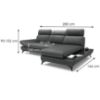 Kampinė sofa su miegamąja funkcija Titan Fancy 37 dešinioji sofa-lova paveikslėlis