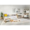 Vaikiška sofa-lova Victor su stalčiumi ir čiužiniu Balta 80x180 paveikslėlis