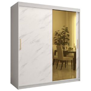 Paveikslėlis Spintelė Platinum T2 180 balta marmurinė/balta