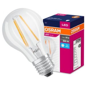 Paveikslėlis OSRAM LED Fila Value CL A60 E27 7W 60W 806LM 840 lemputė Paveikslėlis OSRAM LED Fila Value CL A60 E27 7W 60W 806LM 840 lemputė