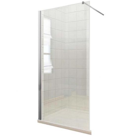 Ścianka WALK-IN Soft 100x195 profil chrom paveikslėlis
