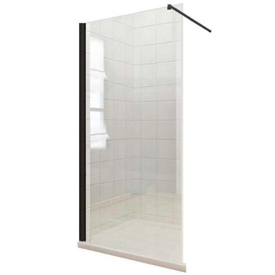 Ścianka WALK-IN Fiord 100x195 czarny profil paveikslėlis