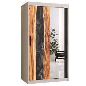 Paveikslėlis Spinta Resin II 100 White/veidrodis