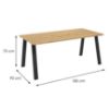 Kleo stalas 185x90 artisan paveikslėlis