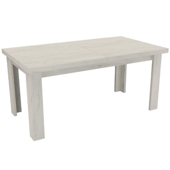 Didelis sulankstomas stalas Kora 160/200x90cm kraftas baltas paveikslėlis