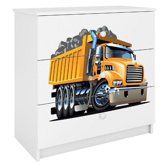 Vaikiška komoda Babydreams White - Truck paveikslėlis