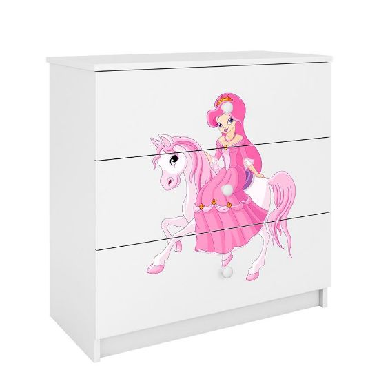 Vaikiška komoda Babydreams White - Princess 1 paveikslėlis