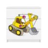 Vaikiška komoda Babydreams White - Excavator paveikslėlis