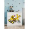 Vaikiška komoda Babydreams White - Excavator paveikslėlis