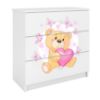 Vaikiška komoda Babydreams White - Teddy Bear Butterfly paveikslėlis
