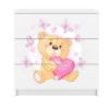 Vaikiška komoda Babydreams White - Teddy Bear Butterfly paveikslėlis