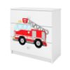 Vaikiška komoda Babydreams White - Fire brigade paveikslėlis
