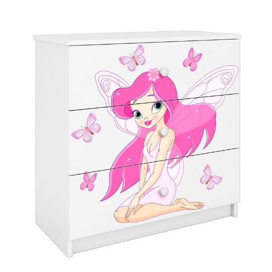 Vaikiška komoda Babydreams White - Fairy 1 paveikslėlis