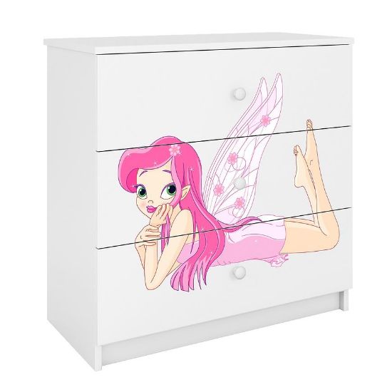 Vaikiška komoda Babydreams White - Fairy 2 paveikslėlis